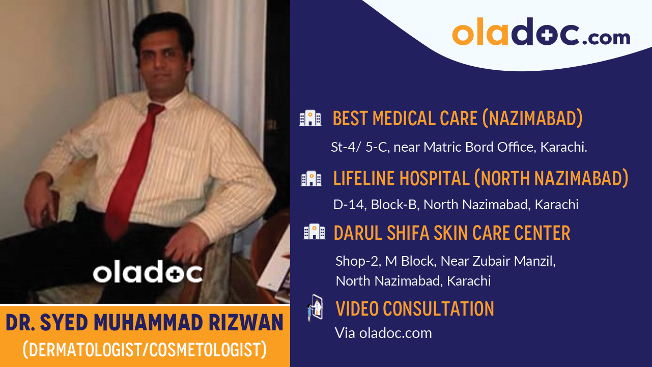 Practice location of  Dr. Syed Muhammad Rizwan
